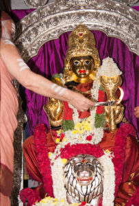 Sri Mahasannidhanam worships Goddess Marikamba at Tirthahalli