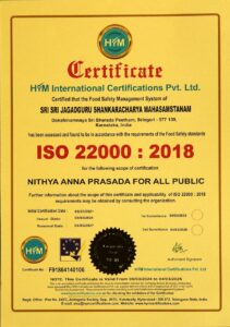 ISO 22000:2018 certification for Food safety standards in 